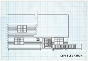 Log Home Left Elevation - Alamosa