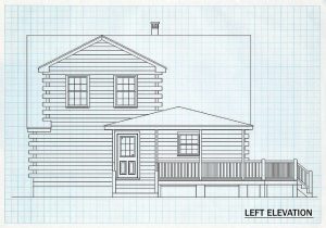 Log Home Left Elevation - Andover