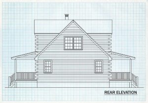 Log Home Rear Elevation - Andover