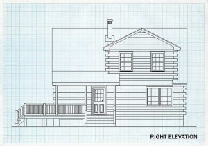 Log Home Right  Elevation - Andover