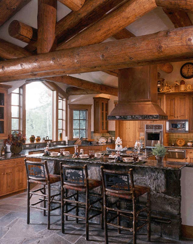 Log Homes Kitchen interior - Appleton
