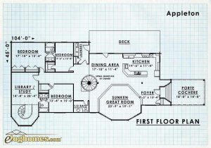 Log homes First Floor plan - Appleton