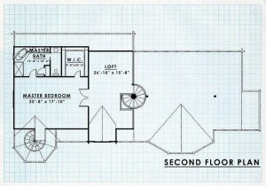 Log homes Second Floor plan - Appleton