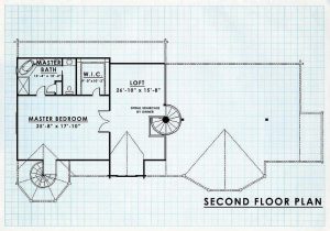 Log homes Second Floor plan - Appleton