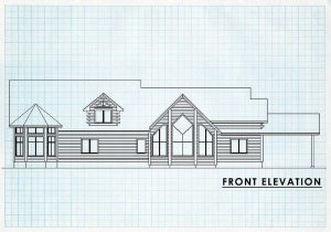Log Homes Front  Elevation - Appleton
