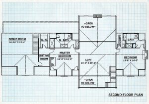 Log homes Second Floor plan - Arlington
