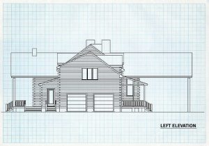 Log Homes Left Elevation - Arlington