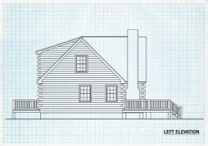 Log Homes Left  Elevation - Ashland