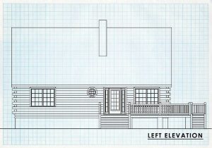 Log Homes Left Elevation - Aspen