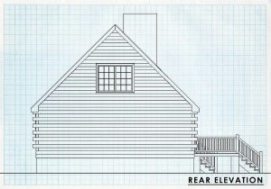 Log Homes Rear  Elevation - Aspen