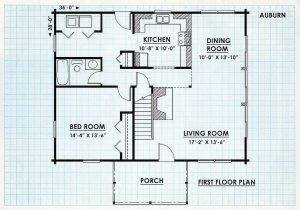 Log homes First Floor plan - Auburn