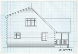 Log Homes Left Elevation - Auburn