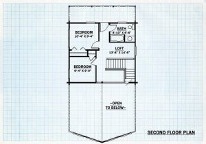 Log Home Second Floor plan - Aurora