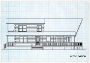 Log Home Left Elevation - Aurora