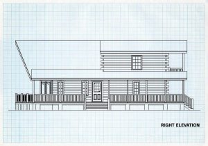 Log Home Right  Elevation - Aurora