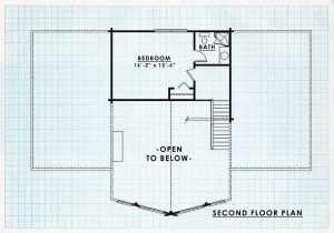 Log Home Second Floor plan - Bannerelk