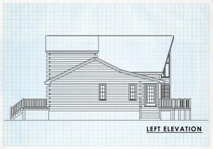 Log Home Left Elevation - Bannerelk