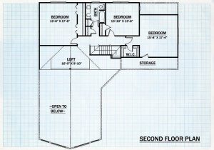 Log Home Second Floor Plan - Banning