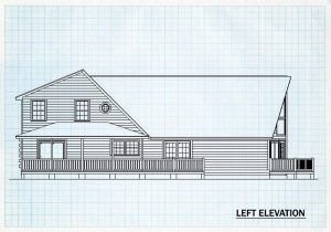 Log Home Left Elevation - Banning