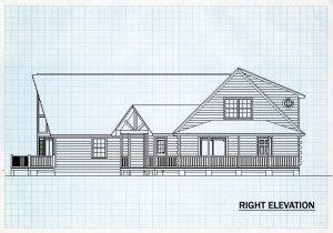 Log Home Right Elevation - Banning
