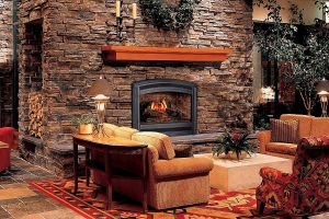 Living Room with Fireplace - Barclay