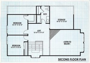 Log Homes Second Floor Plan - Barclay