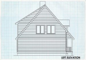 Log Homes Left Elevation - Barclay