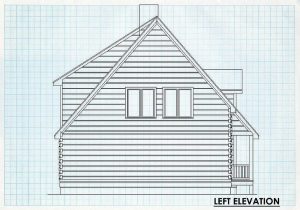 Log Homes Left Elevation - Barclay