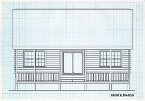 Log Homes Front Elevation - Barrington