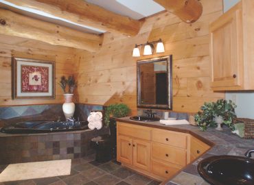 Log Home Bathroom Interior design