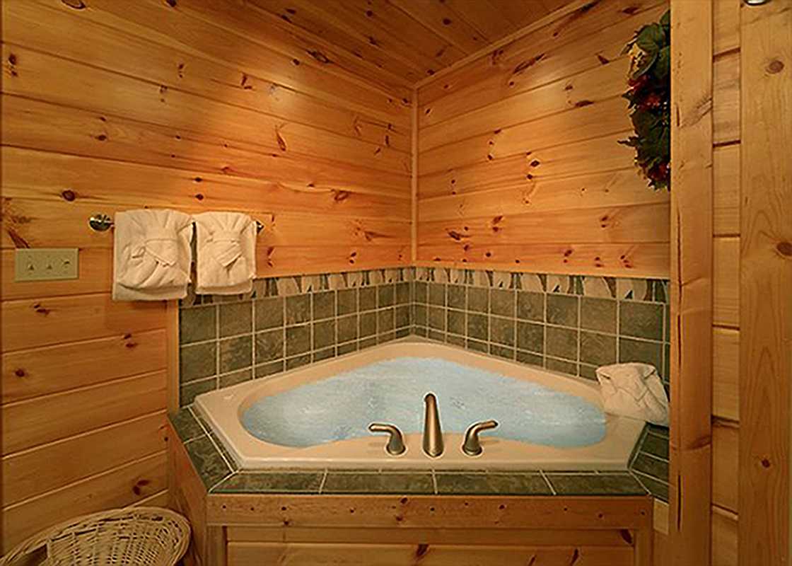 Log Home Bathroom Design - Andover