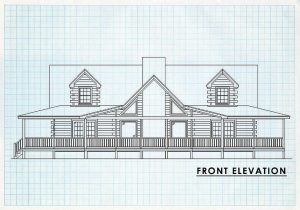 Log Homes Front Elevation - Batonrouge