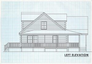 Log Homes Left Elevation - Batonrouge