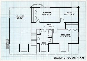 Log Homes Second Floor Plan - Bearriver