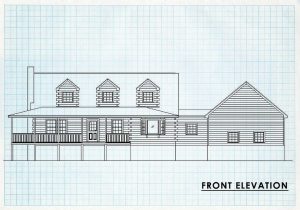 Log Homes Front Elevation - Bearriver