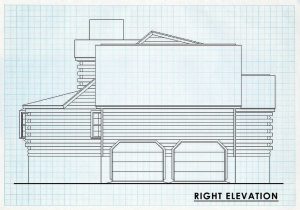 Log Homes Right Elevation - Bearriver