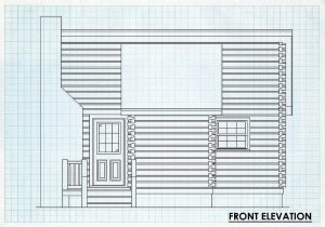 Log Homes Front Elevation - Beaverwash