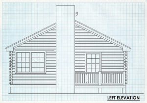 Log Homes Left Elevation - Beaverwash