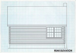 Log Homes Rear Elevation - Beaverwash