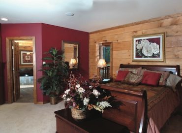 Log Home Bedroom Interior