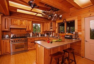 Log Homes Kitchen Interior - Beechmountain