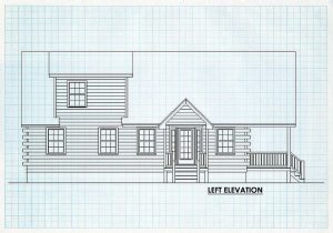 Log Homes Left Elevation - Beechmountain