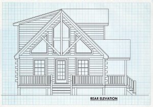 Log Homes Rear Elevation - Beechmountain