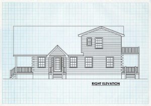 Log Homes Right Elevation - Beechmountain