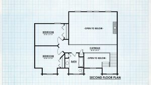 Log Homes Second Floor Plan - Bellehaven