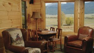 Log Home Living Room - Bellehaven