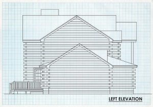 Log Homes Left Elevation - Bellehaven