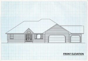 Log Homes Front Elevation -Benson