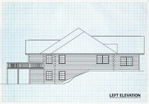 Log Homes Left Elevation - Benson