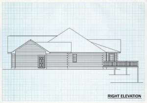 Log Homes Right Elevation - Benson